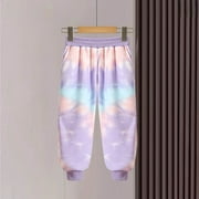 Hicidod Fleece Lined Sweatpants for Toddler Thicken Warm Casual Jogger Pants Solid Elastic Waist Winter Sweatpants with Pockets